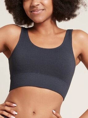 Harmony Balance Ribbed Scoop Sports Bralette in Charcoal Size M